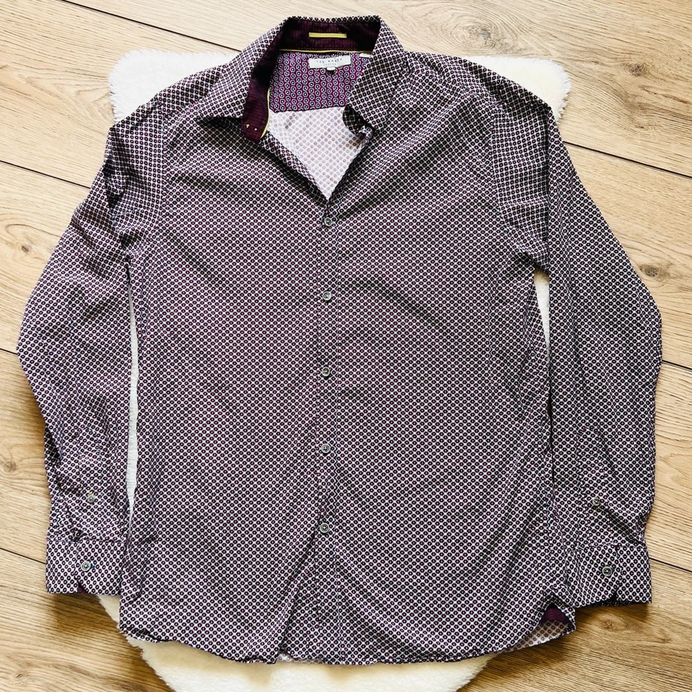 Ted Baker Men's Patterned Shirt Size Large